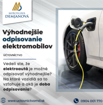 Výhodnejšie odpsiovanie elektromobilov - účtovníčka Prešov